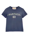 Valentino Panther Graphic Print Crew Neck T-shirt In Blue