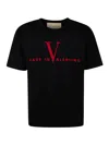 Valentino Black Crew Neck T-shirts In Black
