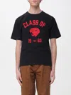 Valentino Garavani Cotton T-shirt With Panther Print In Black