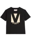 Valentino Crew Neck Short Sleeves T-shirts In Black