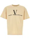 Valentino Garavani  Cotton T-shirt With Made In  Print In Neutral