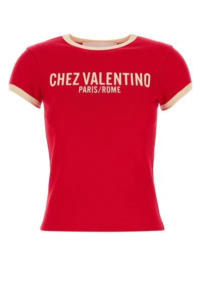 VALENTINO VALENTINO GARAVANI RED COTTON T-SHIRT