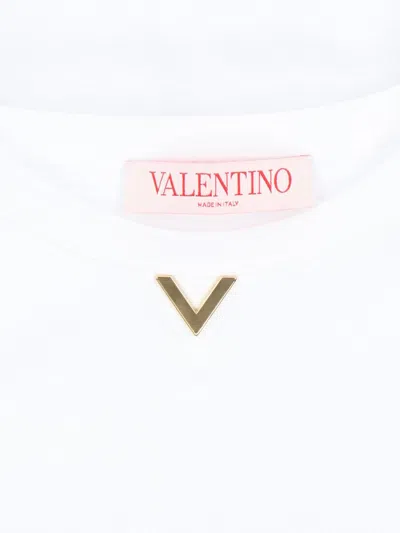 Valentino T-shirt Solid Cotton In White