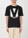 Valentino Crew Neck Short Sleeves T-shirts In Black