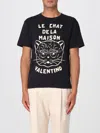 Valentino Garavani T-shirt With Le Chat De La Maison Print In Black