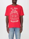 Valentino Garavani T-shirt With Le Chat De La Maison Print In Red