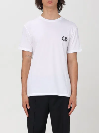 Valentino Garavani Cotton T-shirt With Vlogo Patch In White