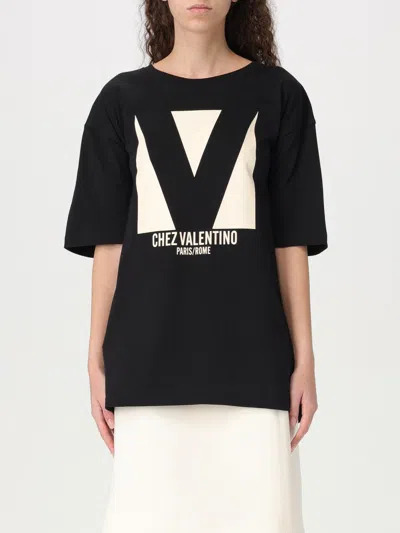 VALENTINO T-SHIRT VALENTINO WOMAN COLOR BLACK,G43653002