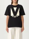 Valentino Cotton Crew Neck T-shirt Drop Shoulder