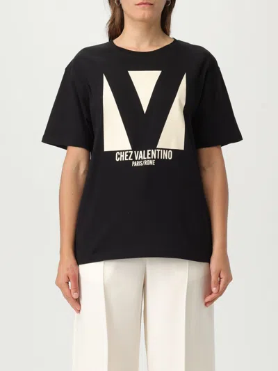 VALENTINO T-SHIRT VALENTINO WOMAN COLOR BLACK,G55289002