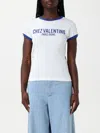 Valentino Womens Regular-fit Brand-print Cotton-jersey T-shirt Avorio Blu Elettrico In Ivory
