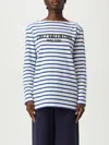 Valentino Long Sleeve Cotton T-shirt With Striped Pattern In White