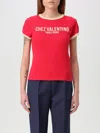 Valentino Crew Neck Cotton Jersey T-shirt With Contrasting Trims In Red