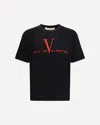 Valentino Crew Neck Short Sleeve T-shirt Design In Black