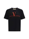 Valentino Crew Neck Short Sleeve T-shirt Design In Black