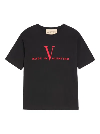 VALENTINO T-SHIRT WITH "MADE IN" PRINT