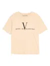 Valentino Garavani Cotton T-shirt With Made In Print Clothing In Neutral