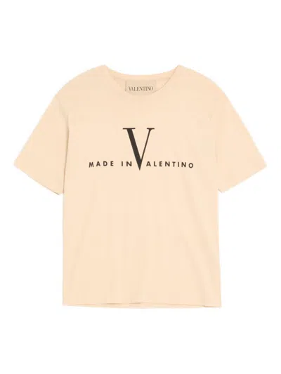 VALENTINO T-SHIRT WITH "MADE IN" PRINT
