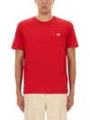 Valentino Cotton T-shirt With Vlogo Patch In Red