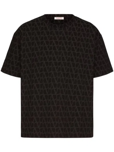 Valentino T-shirts And Polos In St.toile Iconograph Nero/nero