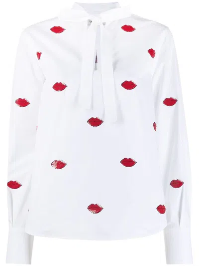 Valentino T-shirts & Tops In Bianco/rosso