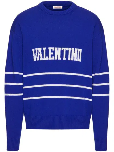 Valentino T-shirts & Tops In Cobalt/avory