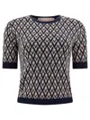 Valentino Garavani Toute La V Jacquard Virgin Wool Sweater