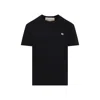 Valentino Logo Patch Crew Neck Short Sleeve T-shirt In Black
