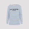 Valentino Long Sleeve Cotton T-shirt With Striped Pattern