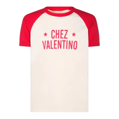 Valentino Short Sleeves Graphic Print In Neutral
