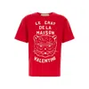 Valentino T-shirt With Chat De La Maison Print In Red