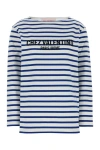 Valentino Long Sleeve Cotton T-shirt With Striped Pattern