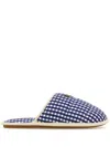 Valentino Printed Fabric Ta Chambre Slippers In Blue