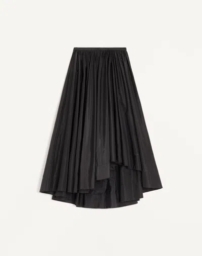 Valentino Taffeta Midi Skirt Woman Black 38