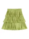 Valentino Green Taffet Skirt In Green