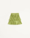 Valentino Green Taffet Skirt In Green