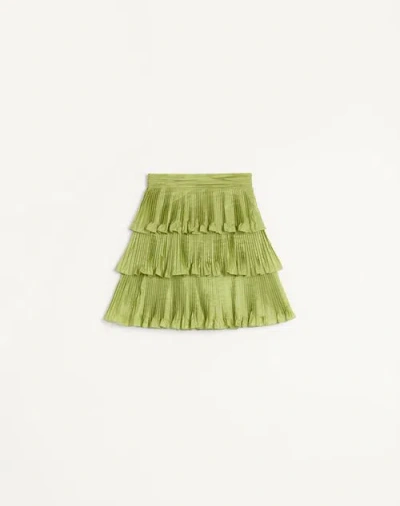 Valentino Taffetas Skirt Woman Acid Green 40