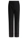 Valentino Tailored Trousers With Back Pockets And Front Pleats In Black