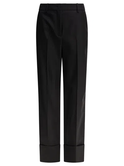VALENTINO VALENTINO TAILORED BLACK WOOL TROUSERS