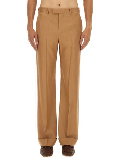 Valentino Tailored Gabardine Pants With Sharp Lapels In Multi