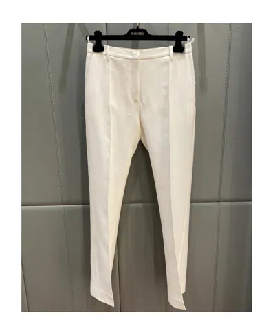 Valentino Tailored High-waisted Trousers In White