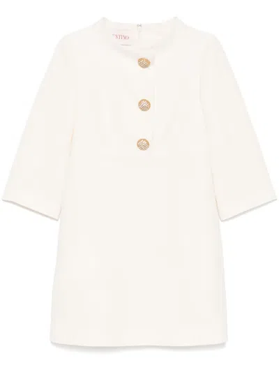 Valentino Tailored Mini Dress In Neutrals
