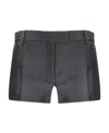 Valentino Tailored Short Shorts In Gray