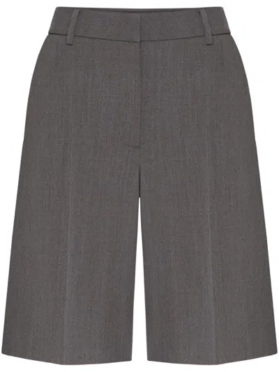 Valentino Tailored Shorts In Medium Gray Mel.