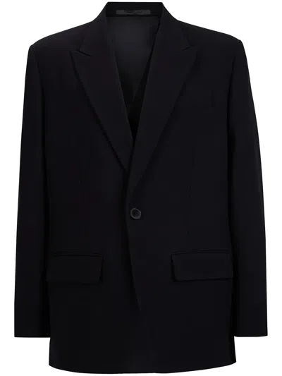 Valentino Tailored Single-breasted Blazer In Black
