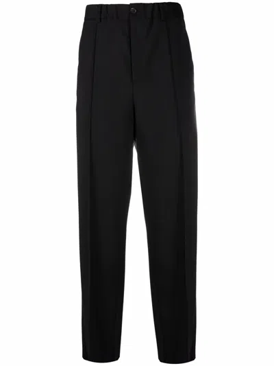 Valentino Tailored Straight-leg Trousers In Black