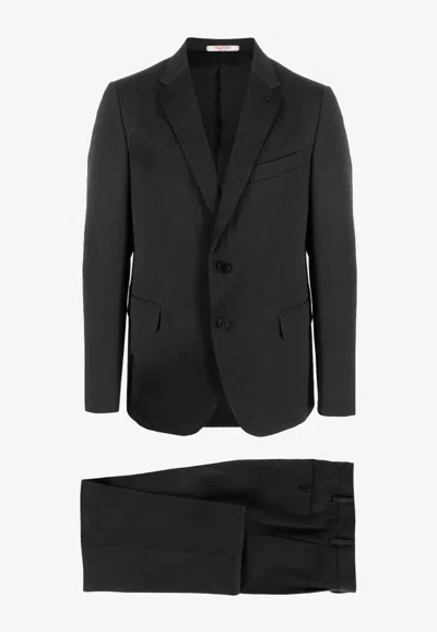 Valentino Tailored Suit In Wool In Gray