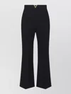 Valentino Tailored Trousers Belt Loops Gold Tone Detail In Black
