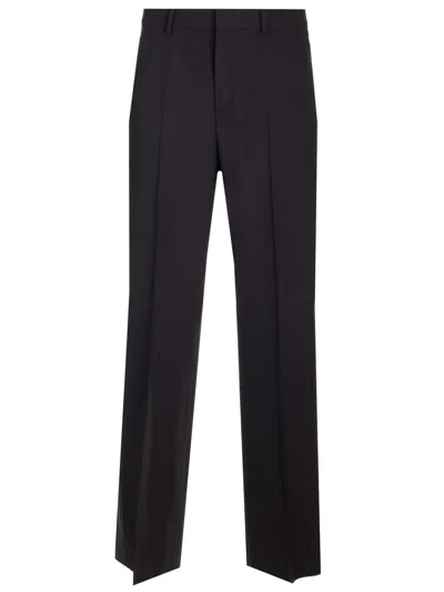 Valentino Tailored Wool Trousers In Black