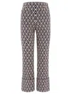 Valentino Tailored Trousers With Bold Geometric Pattern In Multi